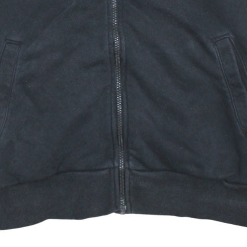 Adidas Women's Black Full Zip Hoodie Size 16-18 Lined Hooded Sweatshirt