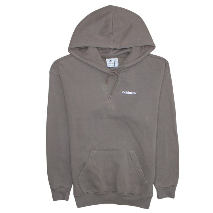 Adidas Women Brown Pullover Hoodie XS Cotton Casual Logo Design