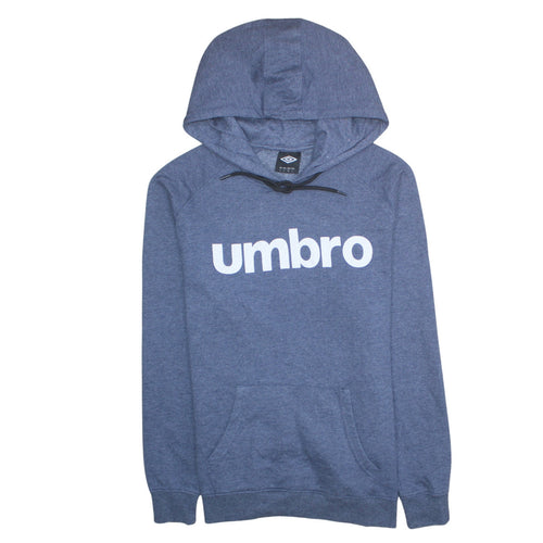 Umbro Men's Blue Pullover Hoodie Large Sports Fleece Sweatshirt