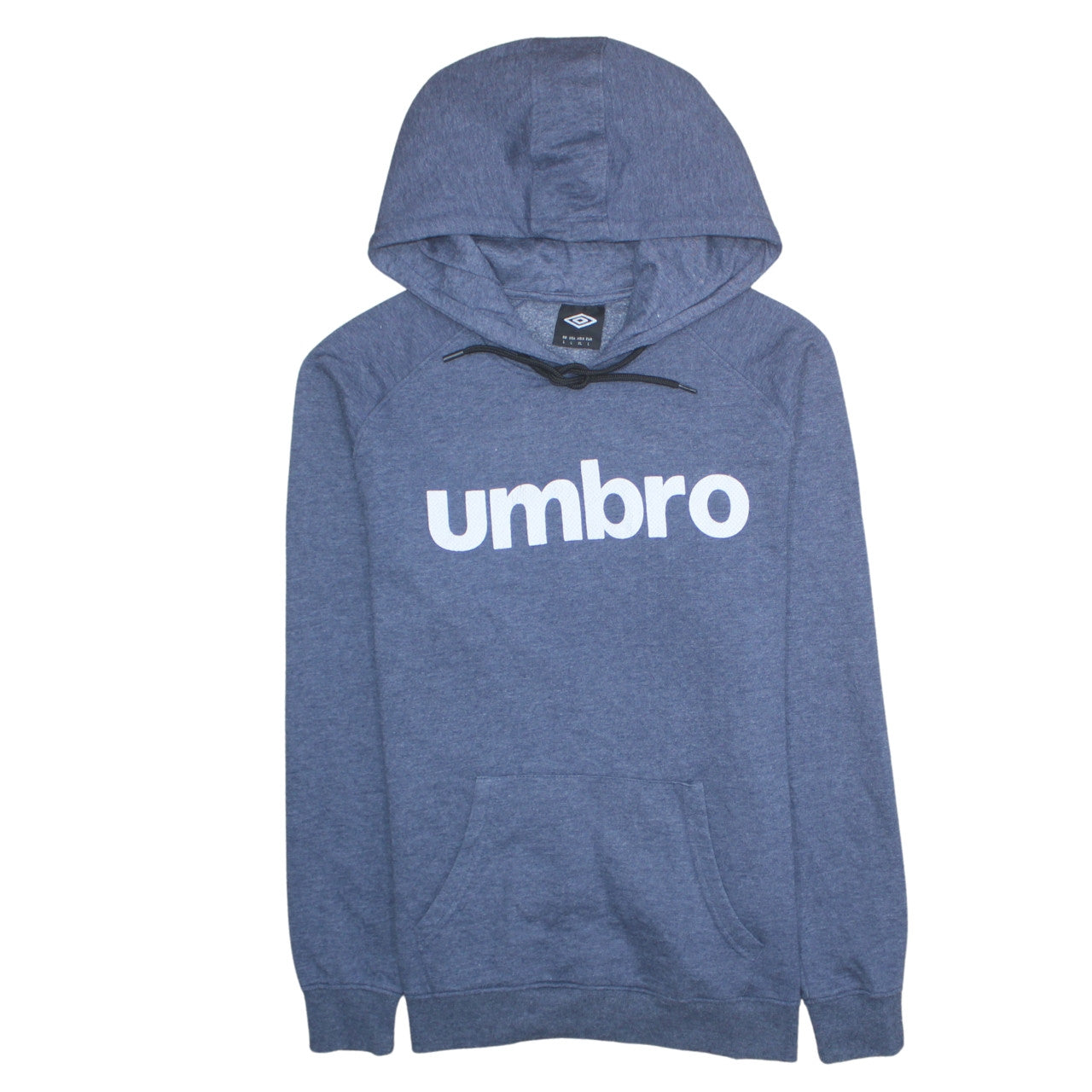 Umbro Men's Blue Pullover Hoodie Large Sports Fleece Sweatshirt