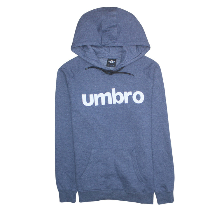 Umbro Men's Blue Pullover Hoodie Large Sports Fleece Sweatshirt