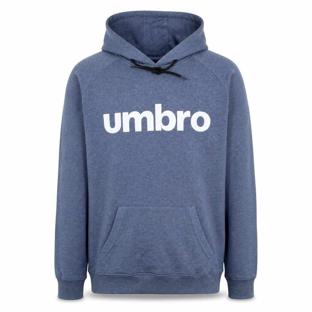 Umbro Men's Blue Pullover Hoodie Large Sports Fleece Sweatshirt