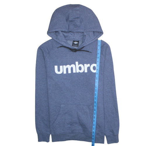 Umbro Men's Blue Pullover Hoodie Large Sports Fleece Sweatshirt