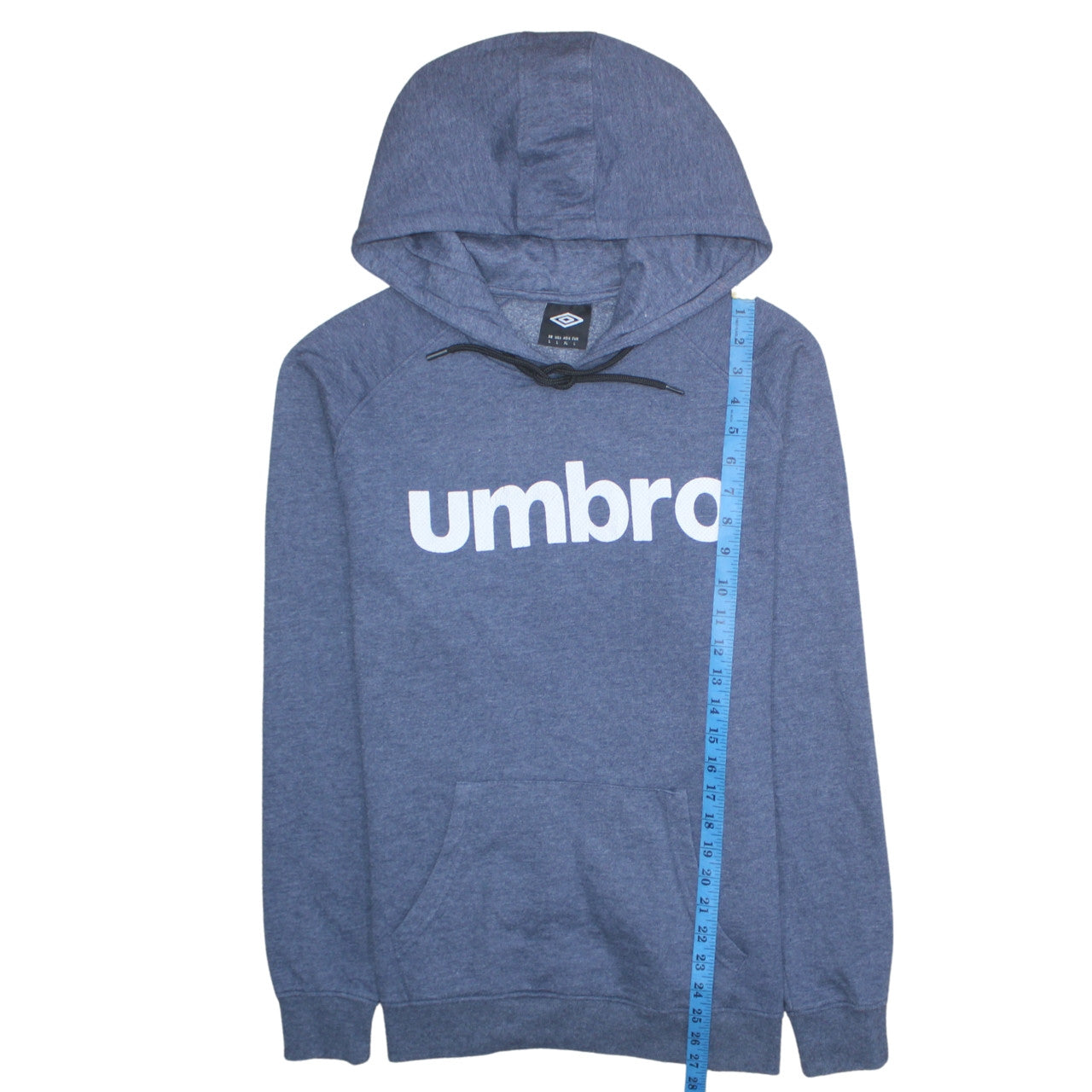 Umbro Men's Blue Pullover Hoodie Large Sports Fleece Sweatshirt