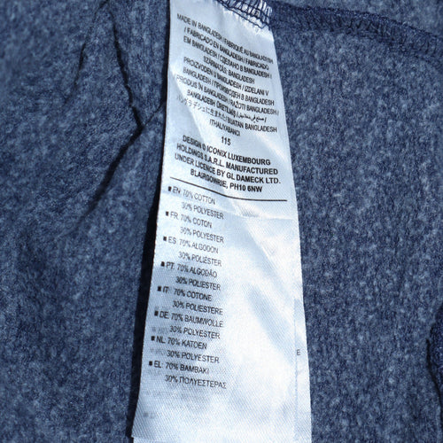 Umbro Men's Blue Pullover Hoodie Large Sports Fleece Sweatshirt