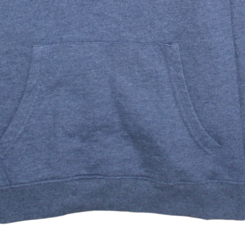 Umbro Men's Blue Pullover Hoodie Large Sports Fleece Sweatshirt