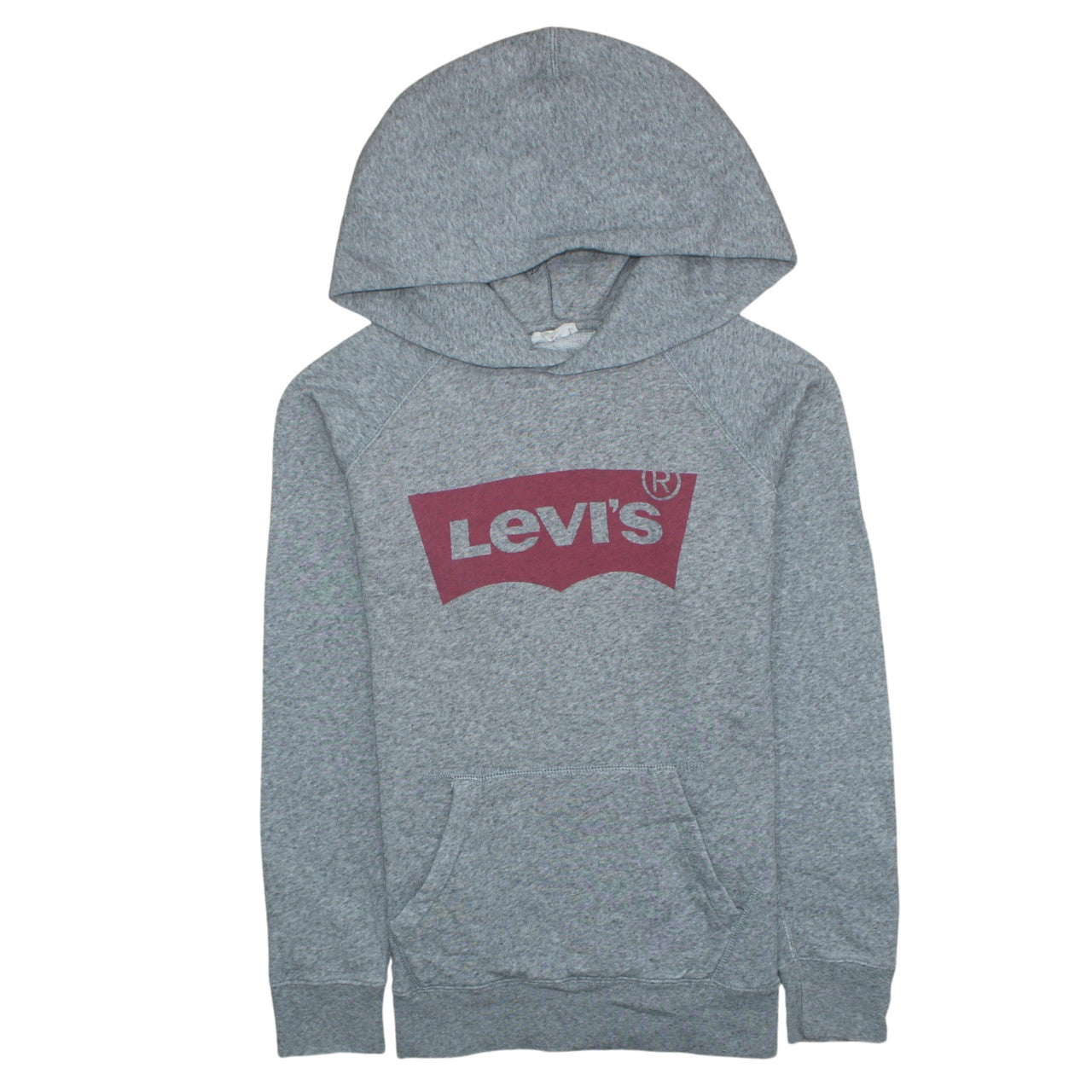 Levi's Women's Grey XS Pullover Hoodie with Logo Graphic Print