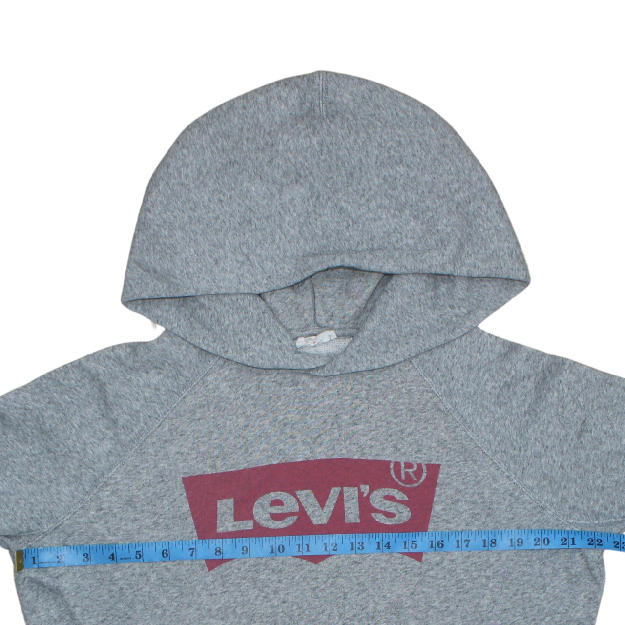 Levi's Women's Grey XS Pullover Hoodie with Logo Graphic Print