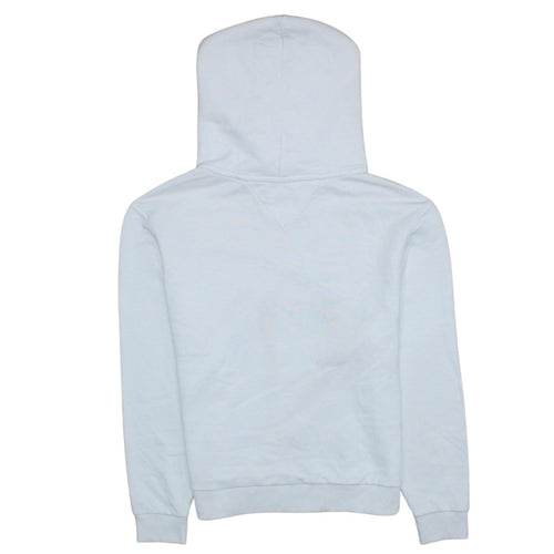 Tommy Jeans Womens White XS Pullover Hoodie Cotton Blend Logo Design