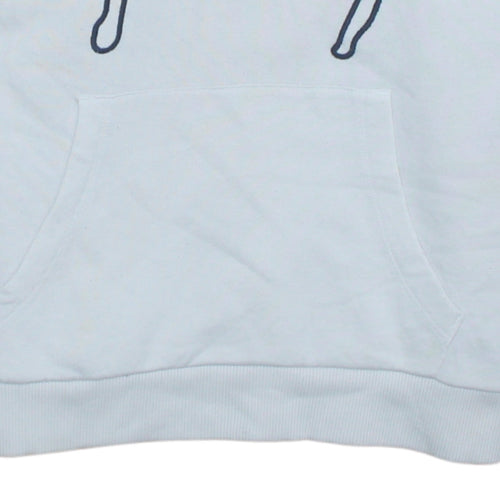 Tommy Jeans Womens White XS Pullover Hoodie Cotton Blend Logo Design