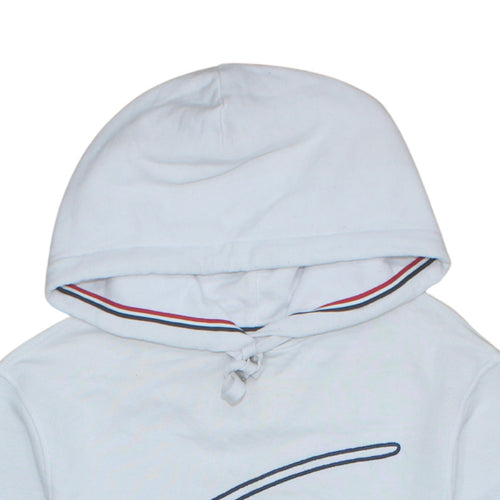 Tommy Jeans Womens White XS Pullover Hoodie Cotton Blend Logo Design