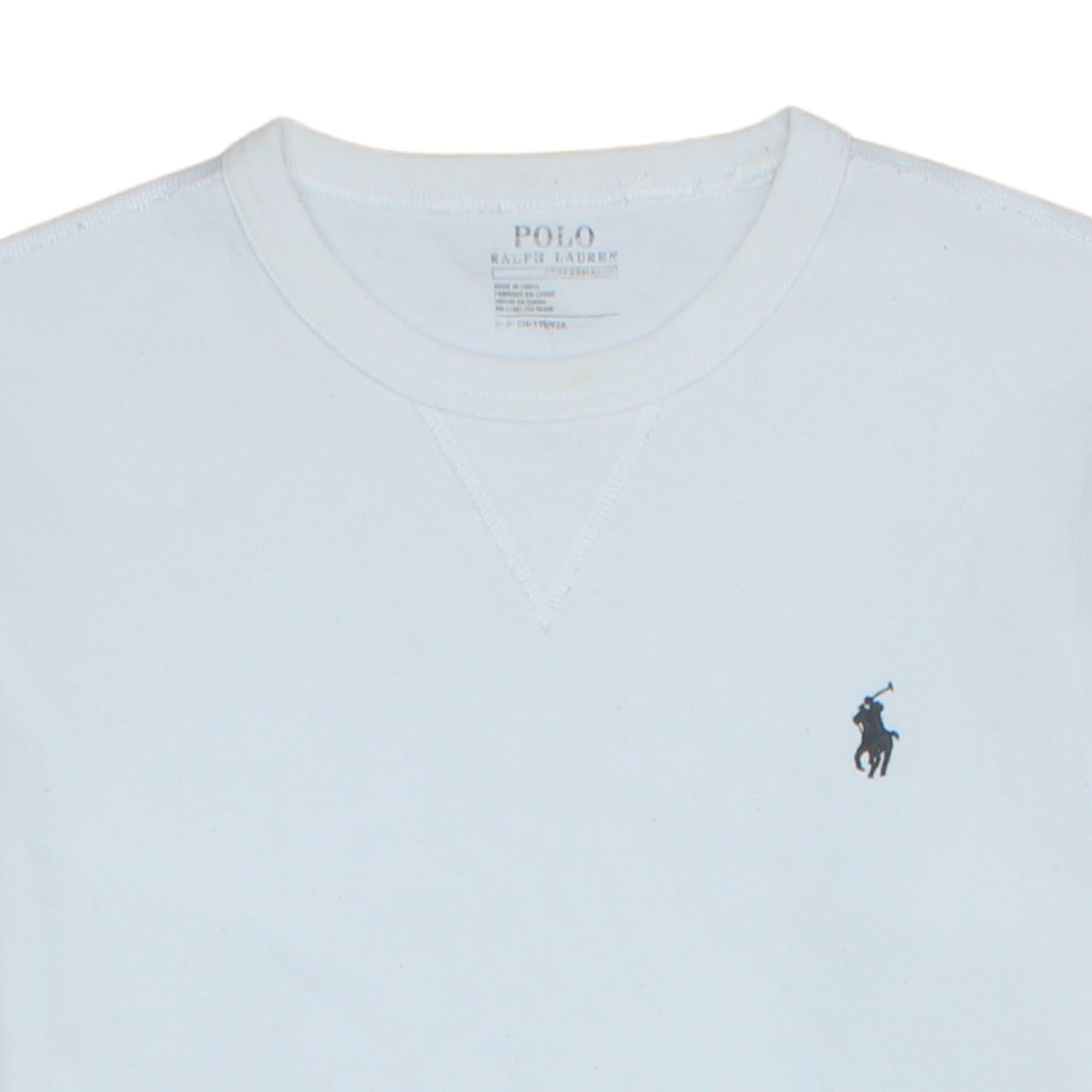 Ralph Lauren Men's White Crew Neck Pullover Sweatshirt Size S