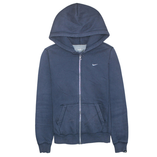 Nike Women's Navy Full Zip Hoodie Medium Athletic Dept Cotton Blend