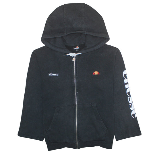 Ellesse Womens Black Full Zip Hoodie Size 20 Cotton Blend