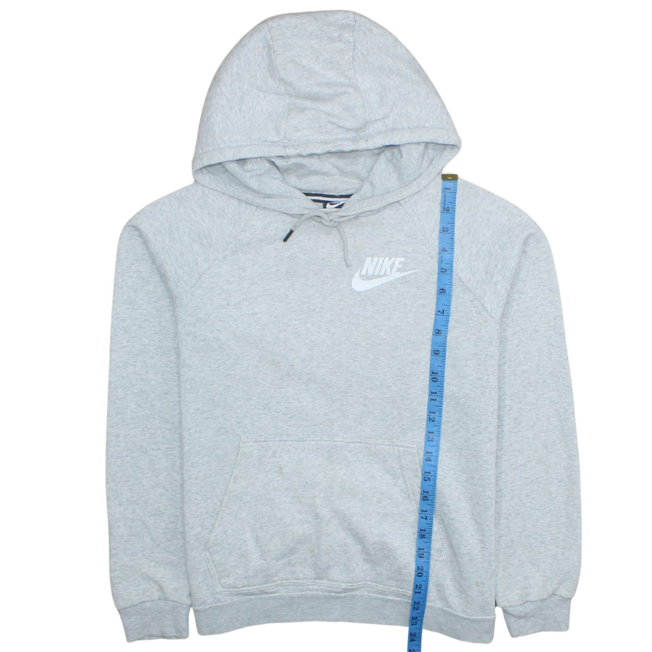 Nike Womens Grey Pullover Hoodie Medium Cotton Blend Sweatshirt