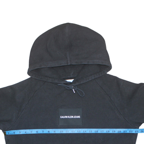 Calvin Klein Jeans Men's Black Pullover Hoodie L Fleece Logo