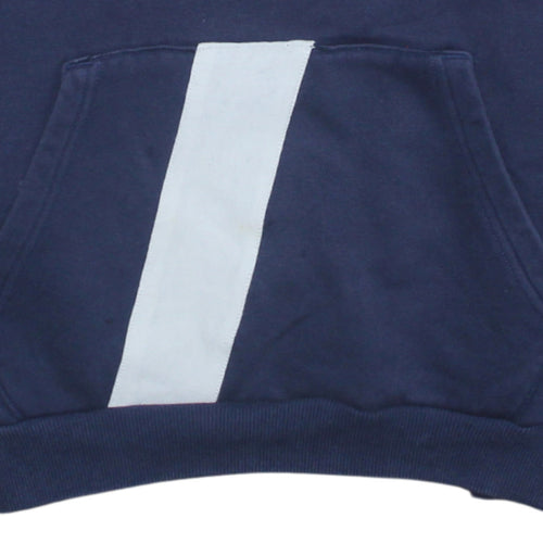 Puma Men Blue Pullover Hoodie Size S Fleece Logo Sportswear