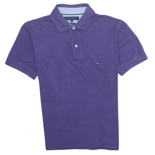 Tommy Hilfiger Men’s Purple Cotton Regular Fit Polo Shirt M