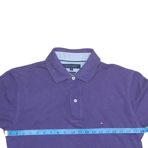 Tommy Hilfiger Men’s Purple Cotton Regular Fit Polo Shirt M