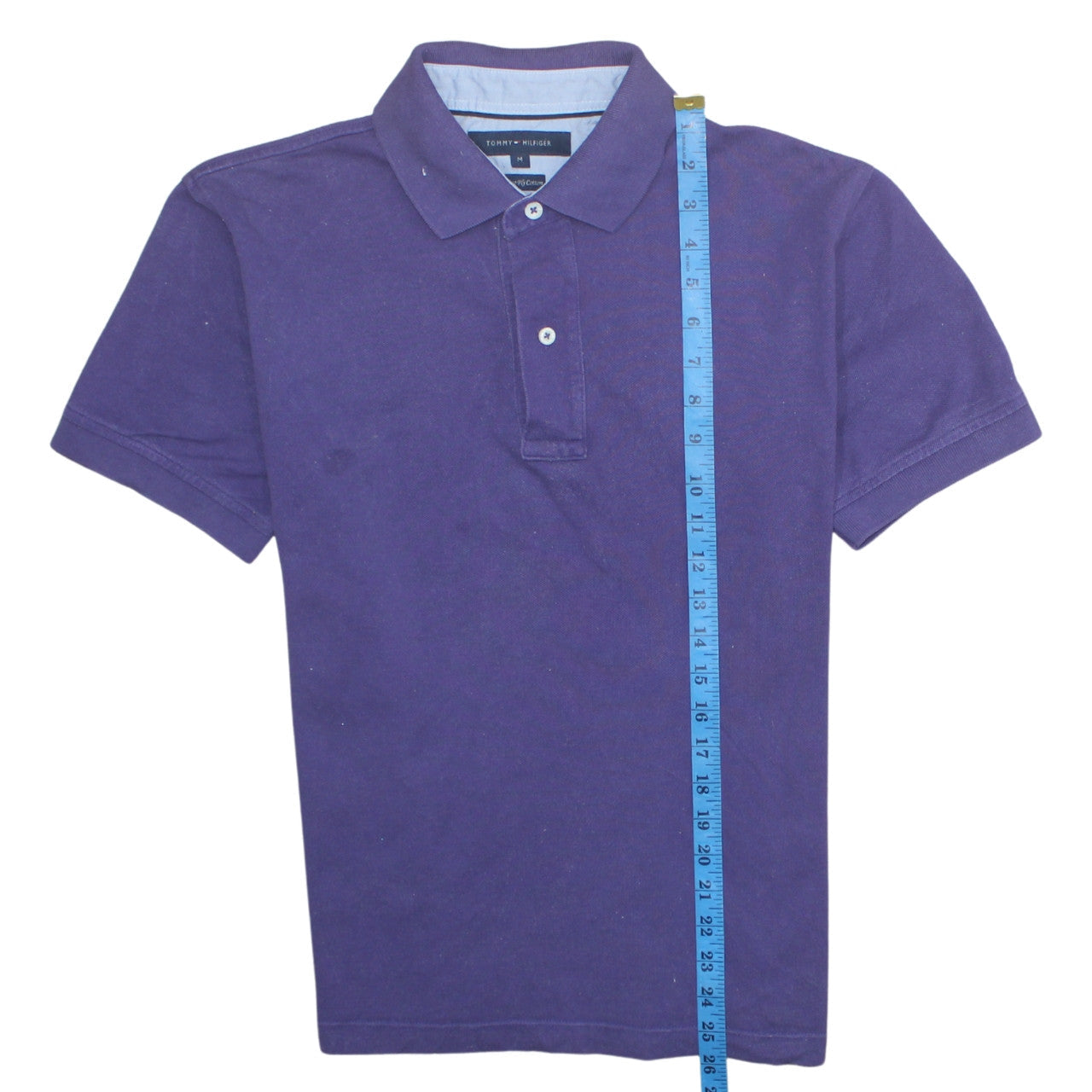 Tommy Hilfiger Men’s Purple Cotton Regular Fit Polo Shirt M