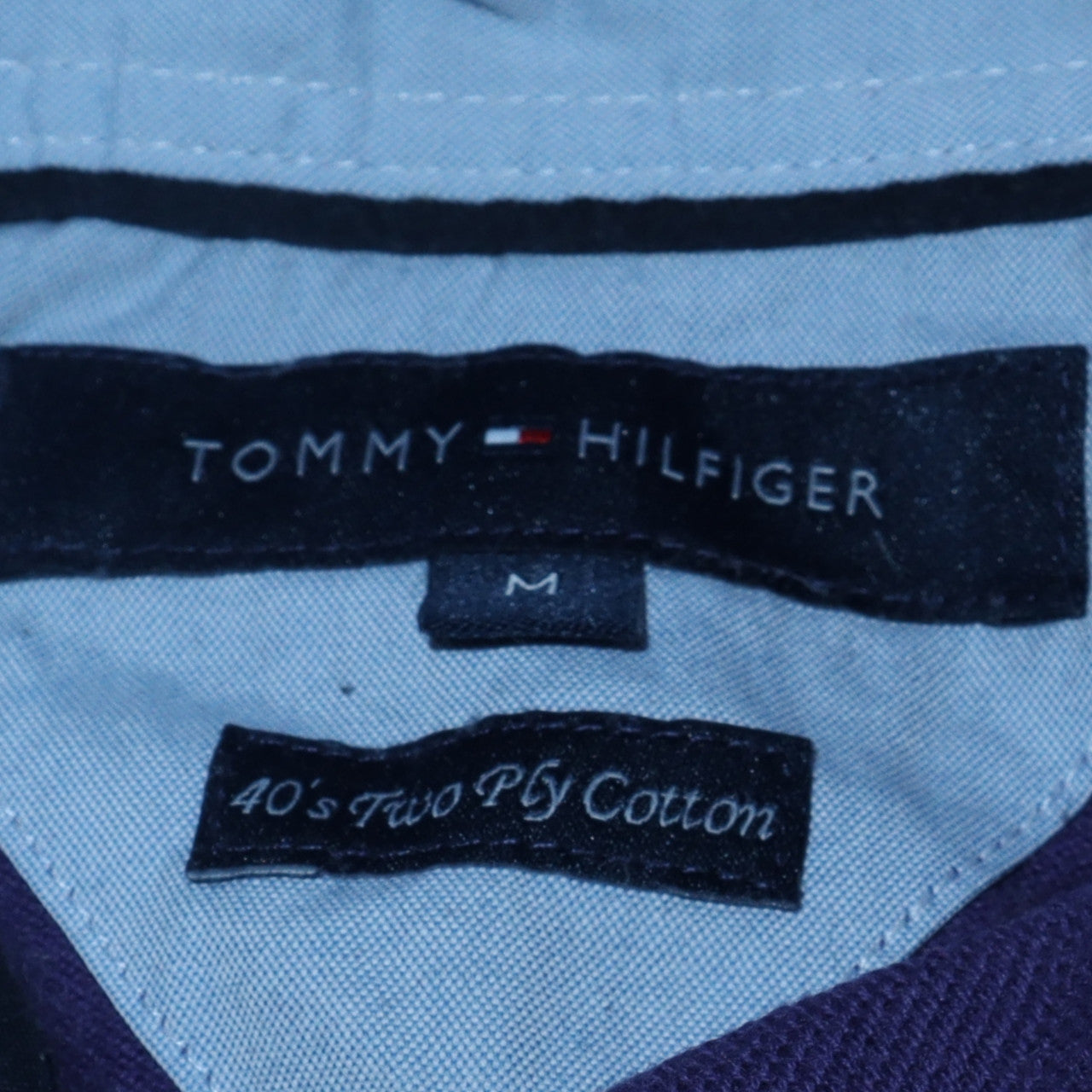 Tommy Hilfiger Men’s Purple Cotton Regular Fit Polo Shirt M