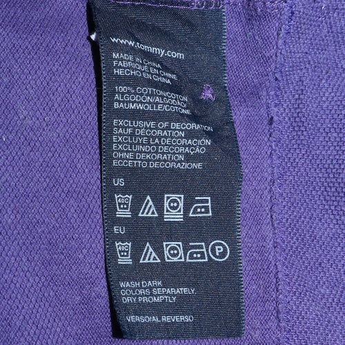 Tommy Hilfiger Men’s Purple Cotton Regular Fit Polo Shirt M