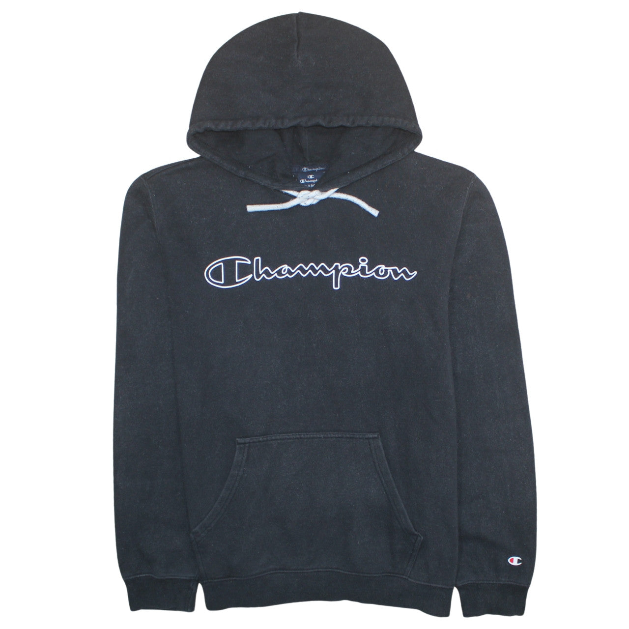 Champion Men's Black Pullover Hoodie L Logo Sportswear