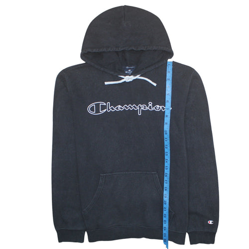 Champion Men's Black Pullover Hoodie L Logo Sportswear
