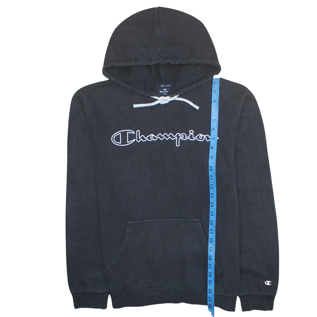 Champion Men's Black Pullover Hoodie L Logo Sportswear