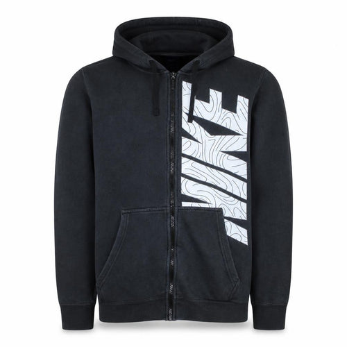 Nike Men's Black Full Zip Hoodie Size M Graphic Logo Sweatshirt