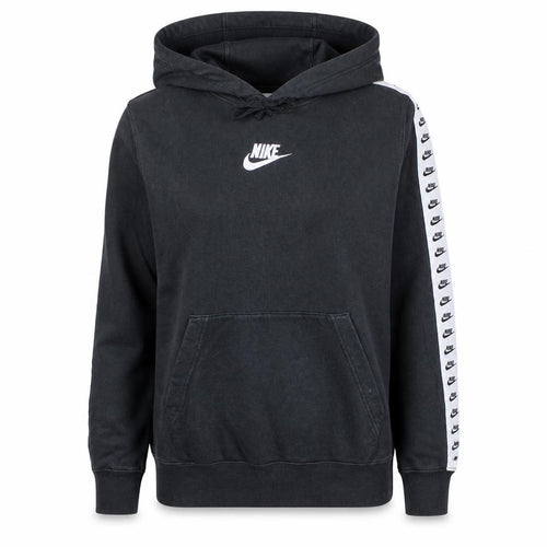 Nike Womens Black XS Pullover Hoodie with Logo Sleeve Detail