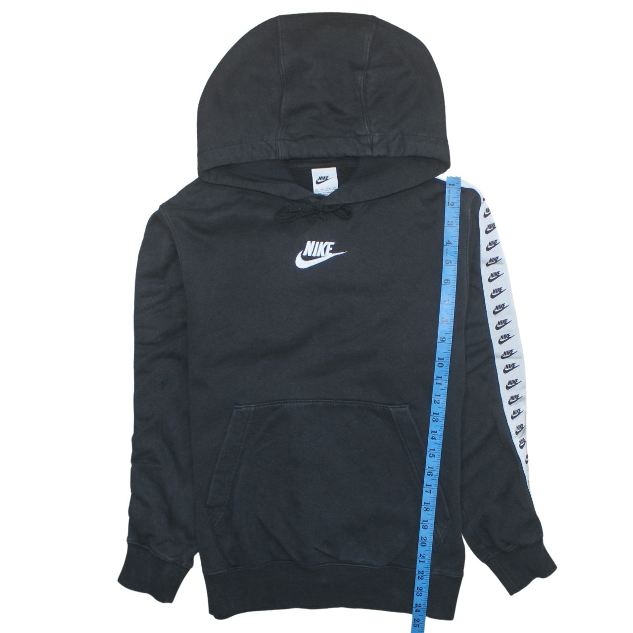 Nike Womens Black XS Pullover Hoodie with Logo Sleeve Detail
