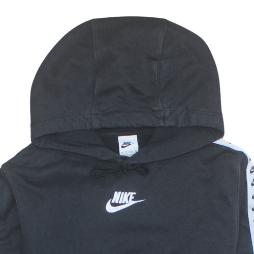 Nike Womens Black XS Pullover Hoodie with Logo Sleeve Detail