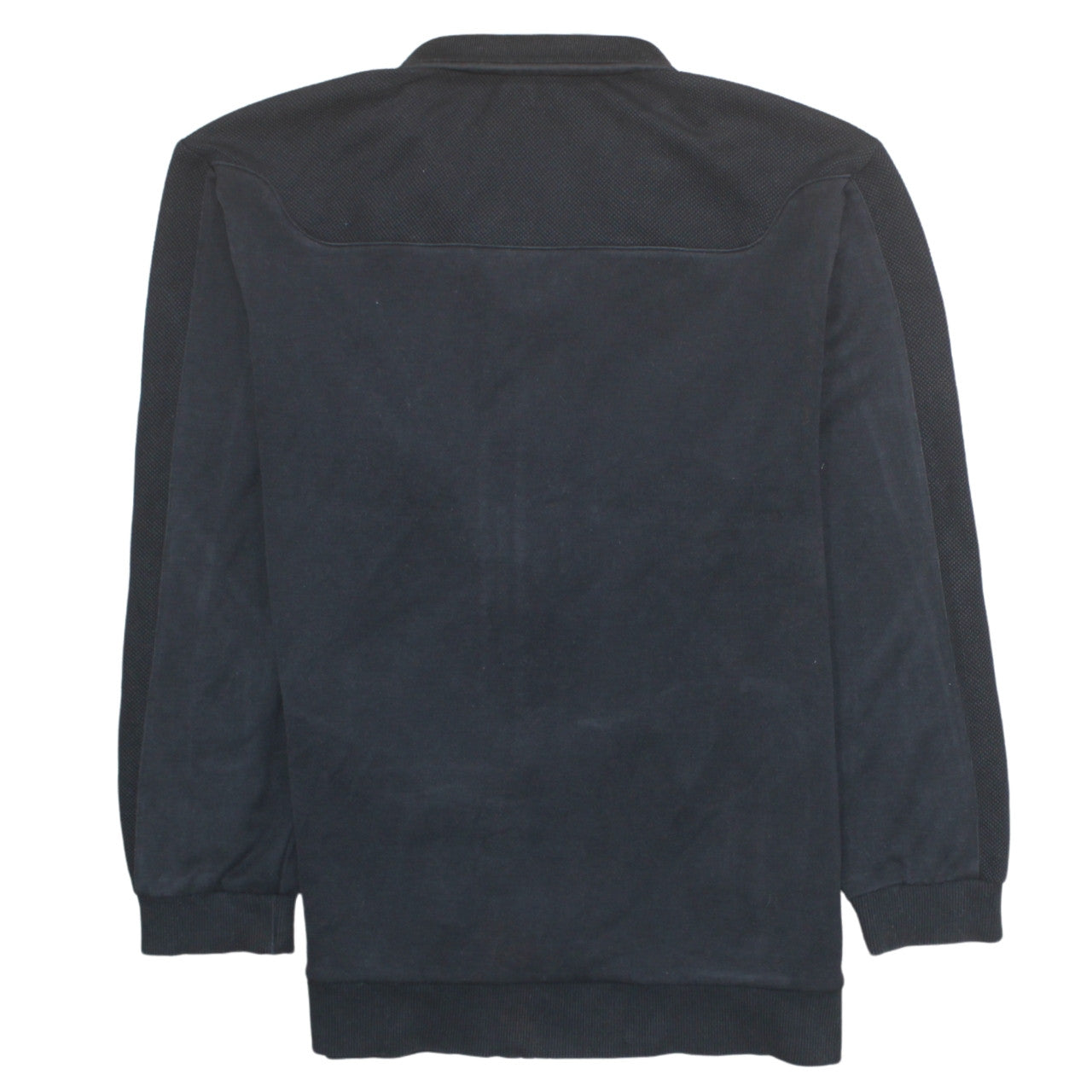 Hugo Boss Mens Black Full Zip Sweatshirt L Logo Trim Athletic Style