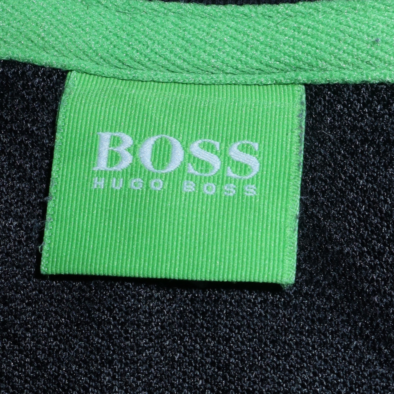 Hugo Boss Mens Black Full Zip Sweatshirt L Logo Trim Athletic Style