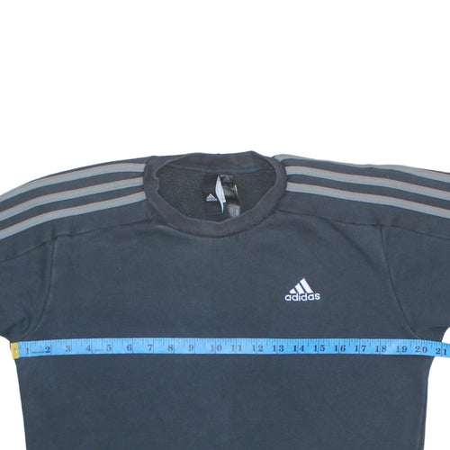 Adidas Men's Black XS Crew Neck Pullover Sweatshirt Sportswear