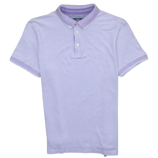 Hugo Boss Men's Purple Regular Fit Cotton Polo Shirt M