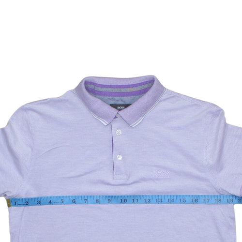 Hugo Boss Men's Purple Regular Fit Cotton Polo Shirt M