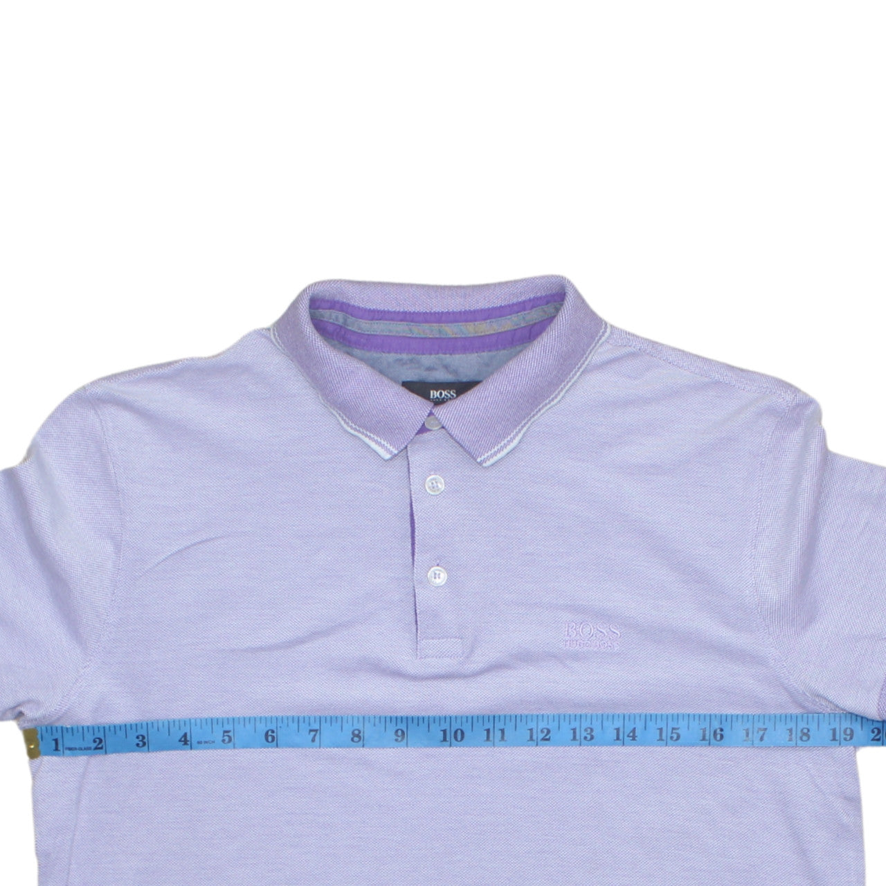 Hugo Boss Men's Purple Regular Fit Cotton Polo Shirt M