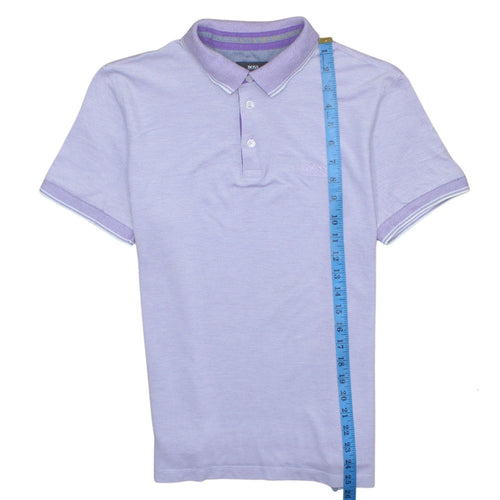 Hugo Boss Men's Purple Regular Fit Cotton Polo Shirt M