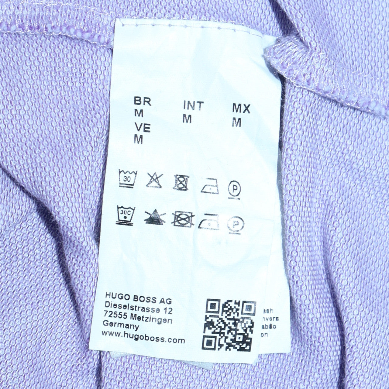 Hugo Boss Men's Purple Regular Fit Cotton Polo Shirt M