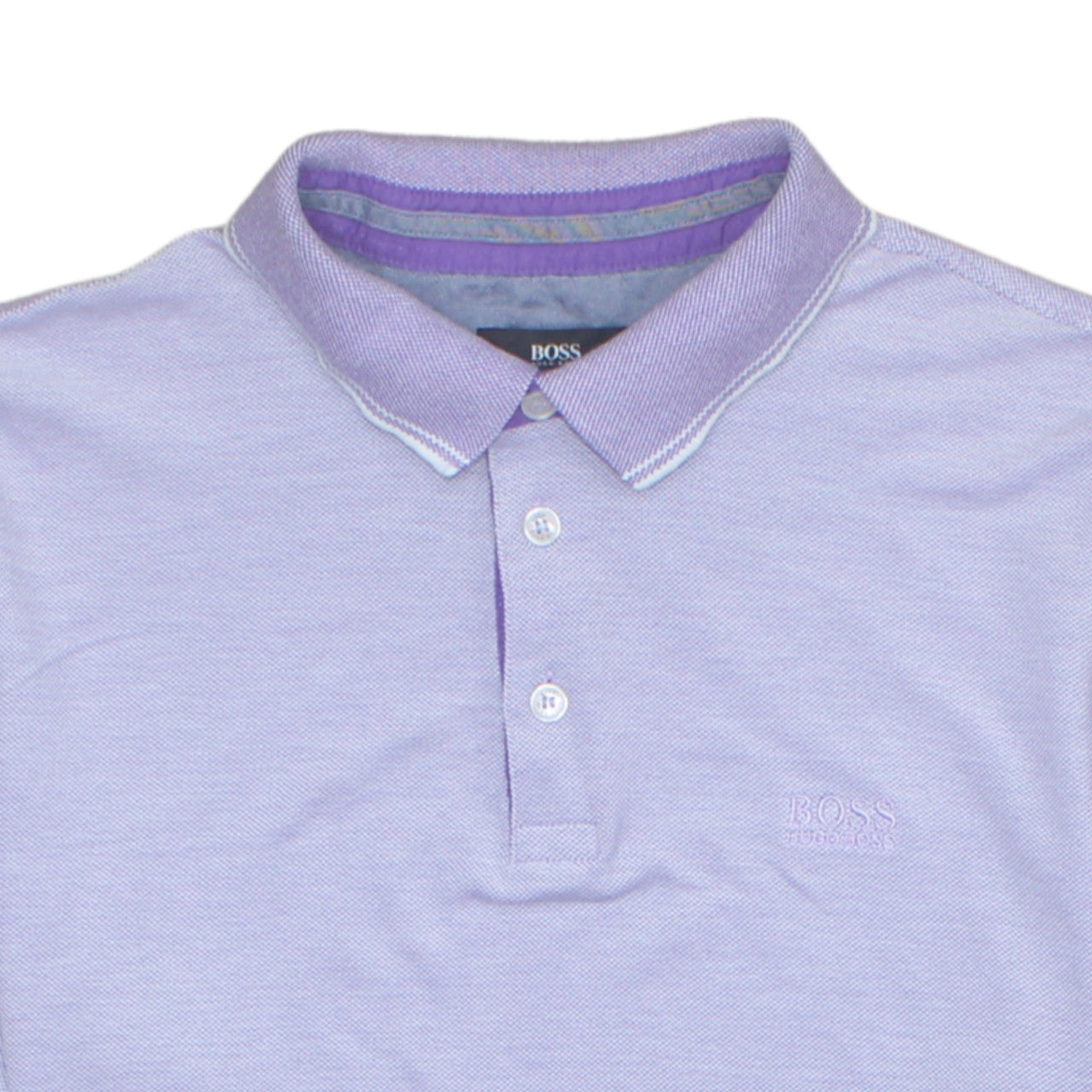 Hugo Boss Men's Purple Regular Fit Cotton Polo Shirt M