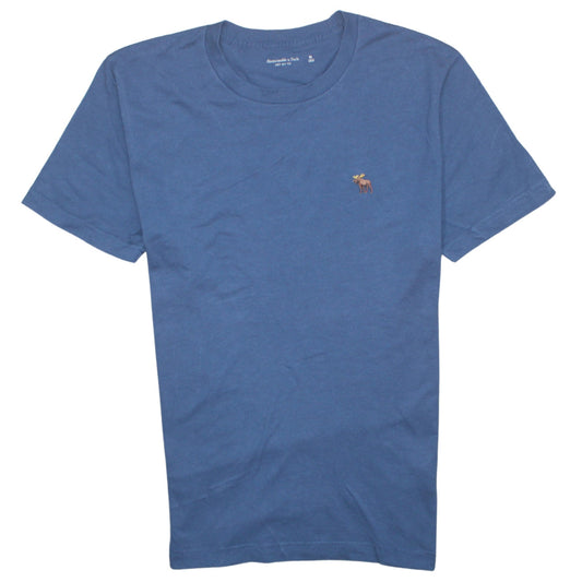 Abercrombie & Fitch Men's Blue Crew Neck Short Sleeve Soft Tee M