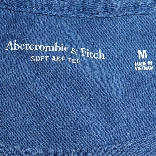 Abercrombie & Fitch Men's Blue Crew Neck Short Sleeve Soft Tee M