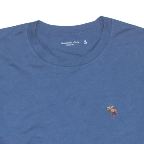 Abercrombie & Fitch Men's Blue Crew Neck Short Sleeve Soft Tee M