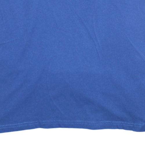 Tommy Jeans Men's Blue Graphic Logo Regular Fit Cotton T-Shirt Size L