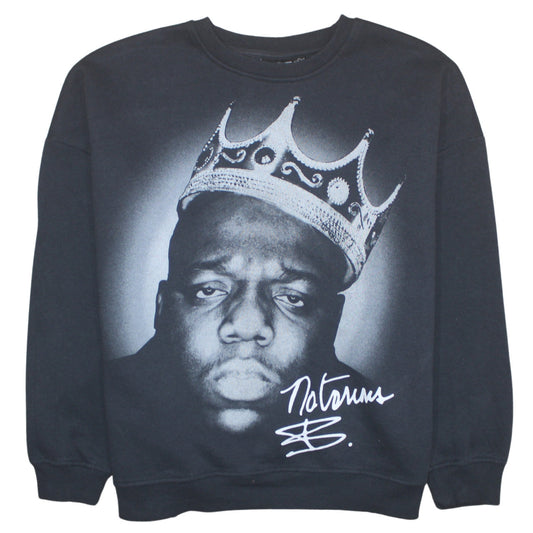 The Notorious B.I.G. Womens Black XL Pullover Crew Neck Graphic Sweatshirt