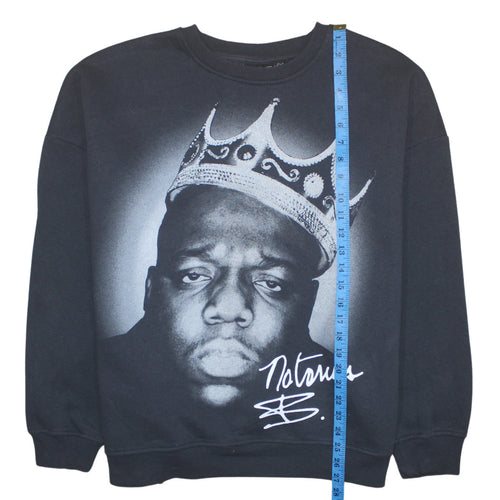 The Notorious B.I.G. Womens Black XL Pullover Crew Neck Graphic Sweatshirt