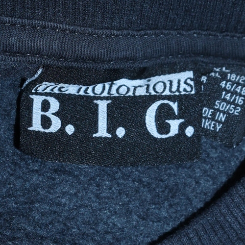 The Notorious B.I.G. Womens Black XL Pullover Crew Neck Graphic Sweatshirt