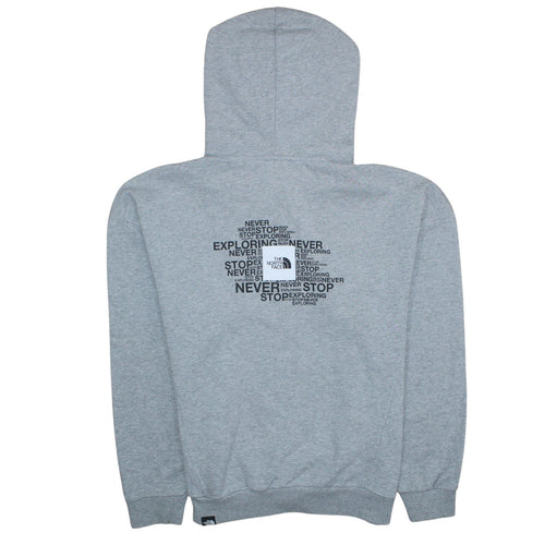 The North Face Womens Grey Pullover Hoodie L Cotton Blend